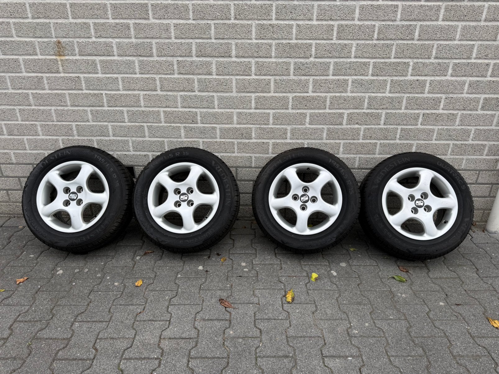 MSW lichtmetalen velgen 195/65 R15, Gebruikt, 15 inch, Banden en Velgen, Ophalen of Verzenden