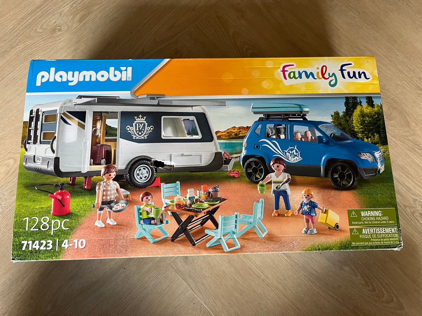 Playmobil auto en caravan, Kinderen en Baby's, Ophalen, Zo goed als nieuw