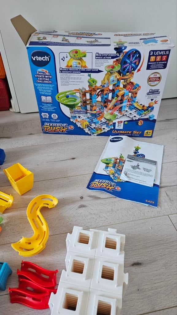 VTech Marble Rush: 3 sets voor 1 super knikkerbaan!, Kinderen en Baby's, Speelgoed | Vtech, Ophalen, Zo goed als nieuw