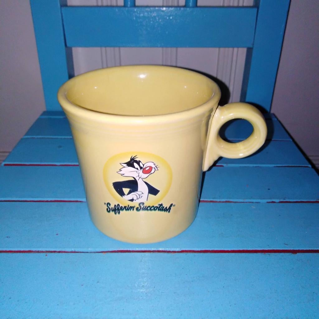 Mok Sylvester Looney Tunes Sufferin Succotash, Ophalen, Looney Tunes, Gebruikt, Gebruiksvoorwerp