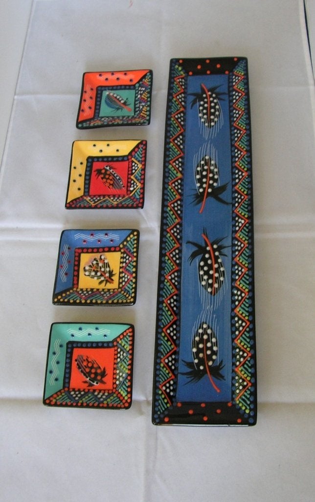 Zuid Afrikaanse Schalenset, ., Ophalen of Verzenden, Overige stijlen, Aardewerk