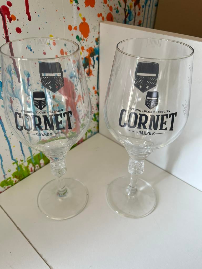 Cornet bierglazen set van 2 glazen, Ophalen of Verzenden, Nieuw, Glas of Glazen, Overige merken