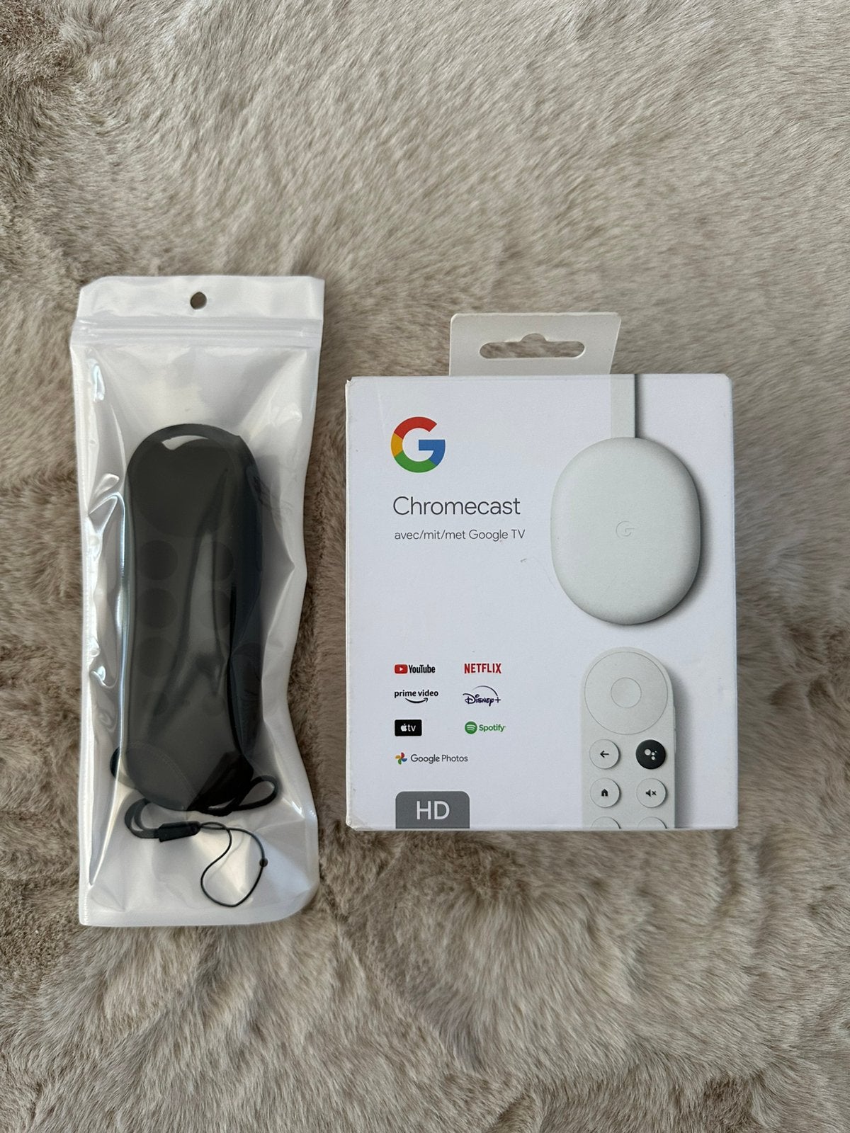 Google Chromecast HD met Google TV - Compleet!, Ophalen of Verzenden, Zo goed als nieuw