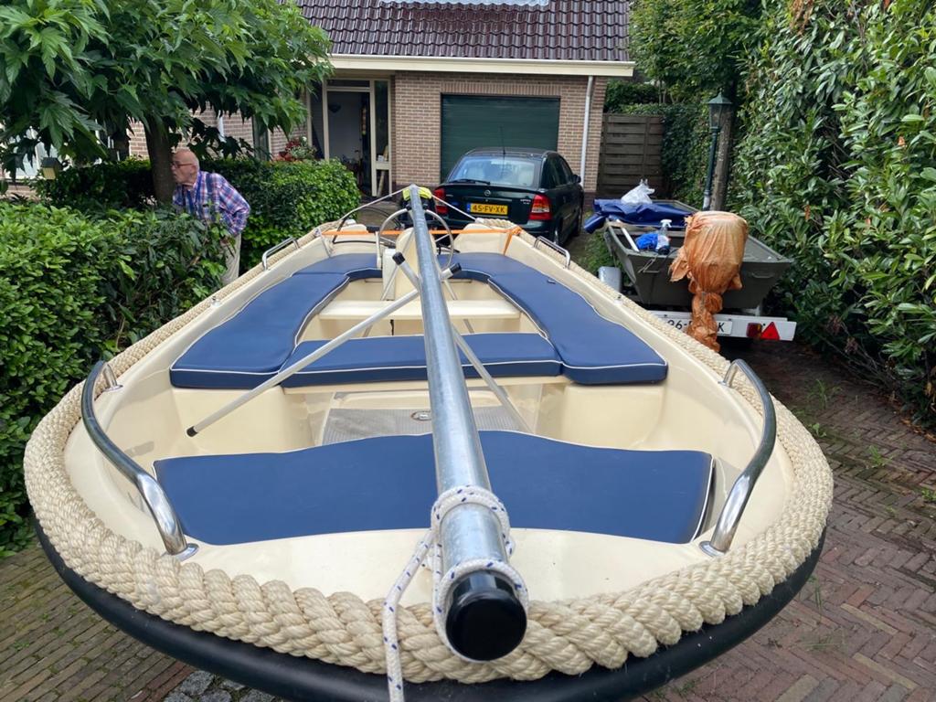 Liberty 4.30 Sloep met Tohatsu 5pk buitenboordmotor, Overige merken, Gebruikt, Buitenboordmotor, Sloep