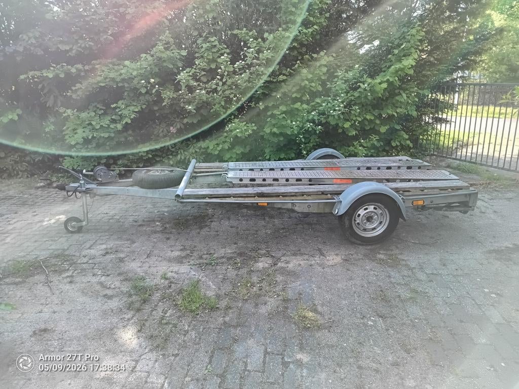 Grote platte aanhanger, Ophalen, Gebruikt, Overige typen, 80 kg of meer