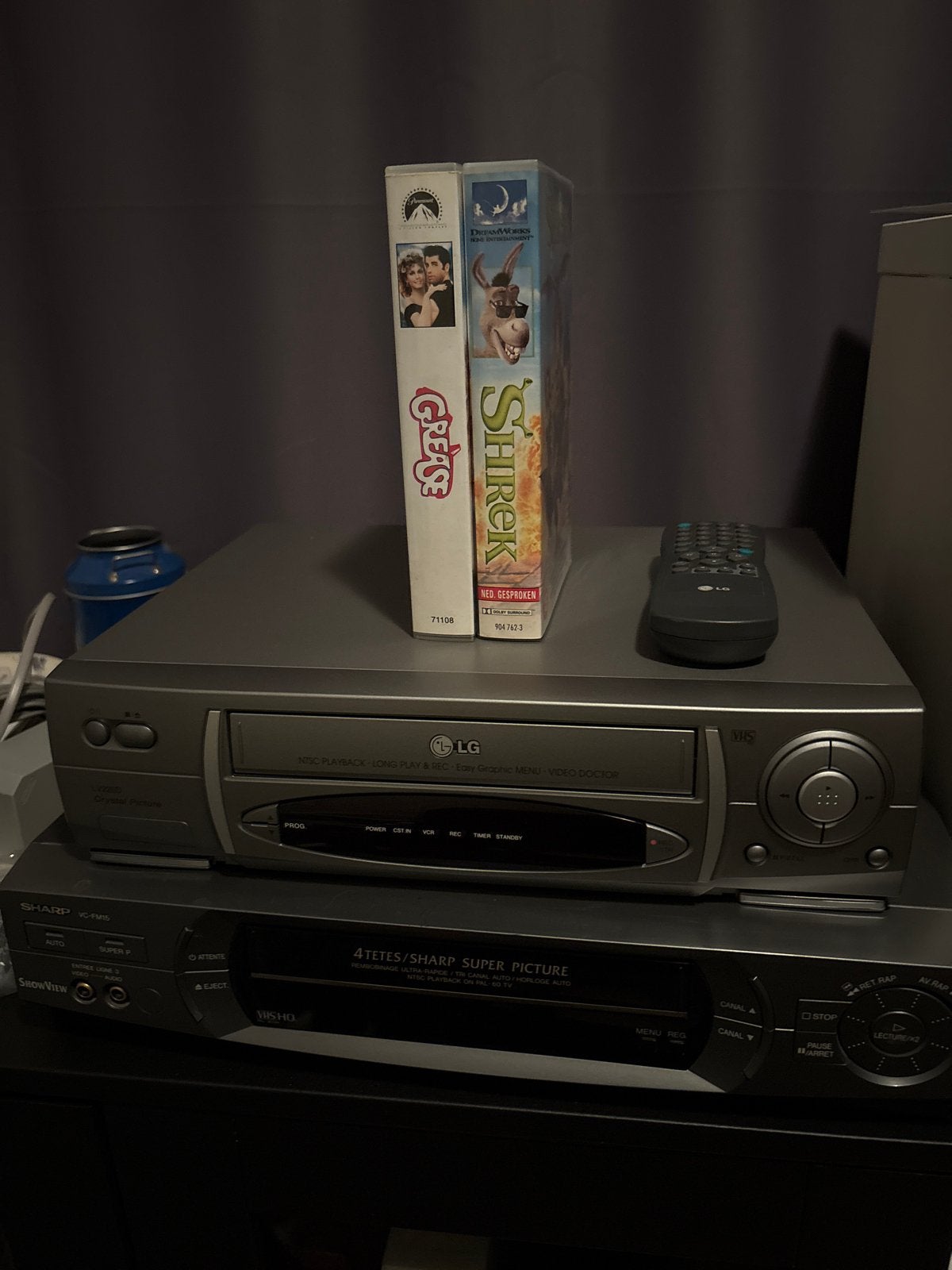 2 goed werkende VCR's: LG (met afstandsbediening) en Sharp, Ophalen of Verzenden, Gebruikt, VHS-speler of -recorder