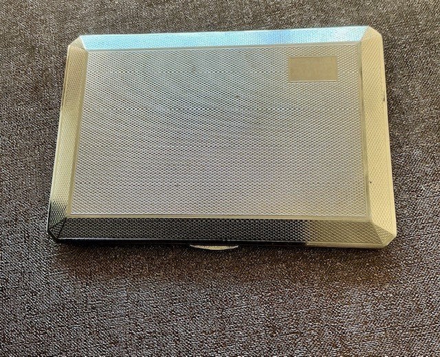 Vintage jaren 50 Tallent England metalen sigarettenkoker, Verzamelen, Rookartikelen, Aanstekers en Luciferdoosjes, Ophalen of Verzenden