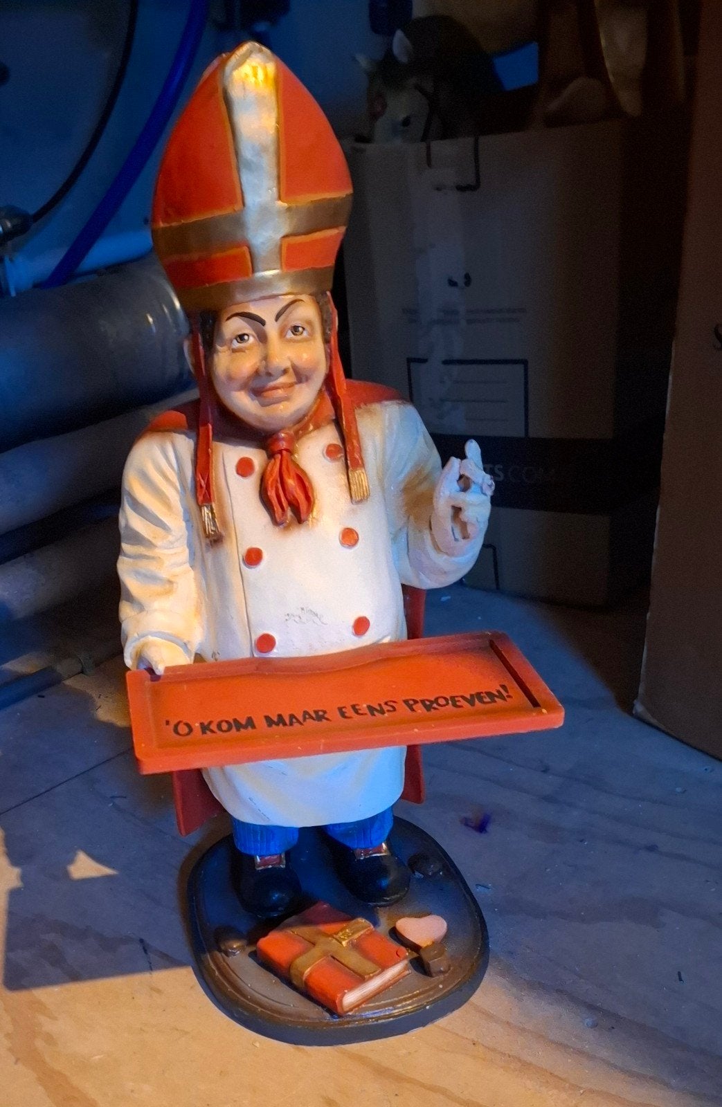 Uniek Sinterklaas beeld uit oude bakkerij etalage, Ophalen of Verzenden, Gebruikt