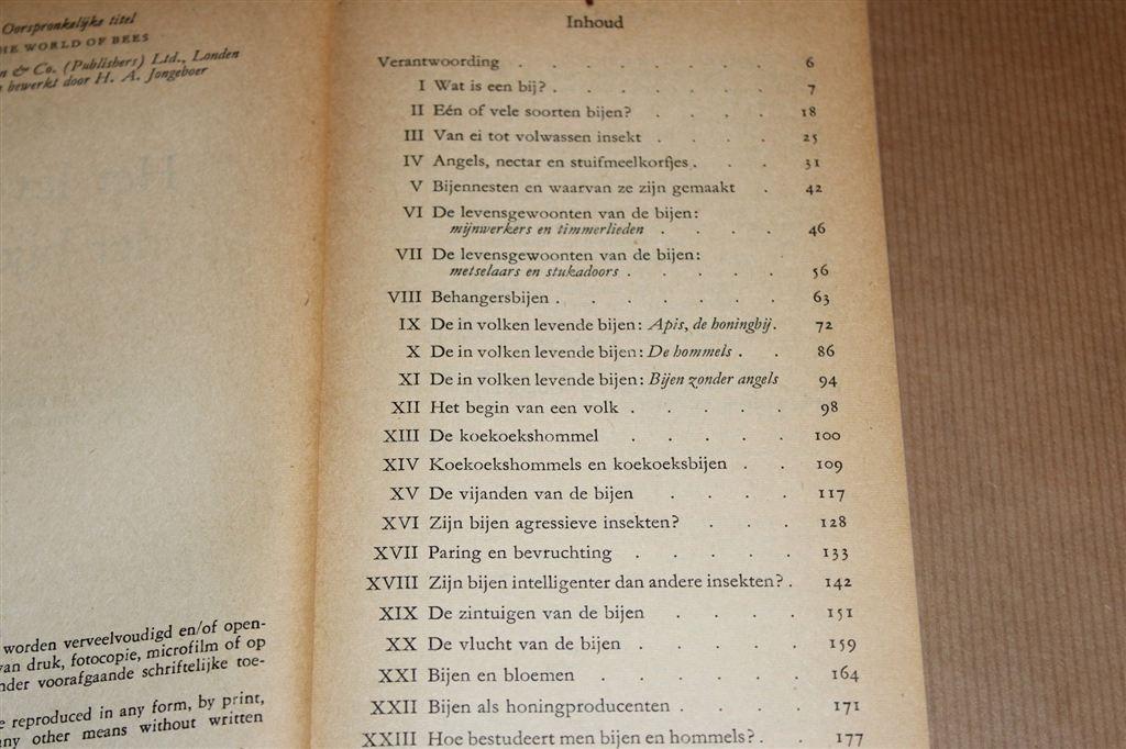 Vintage — Het Leven der Bijen [1960] — Prisma-Boek, Boeken, Dieren en Huisdieren, Ophalen of Verzenden, Gelezen, Overige diersoorten