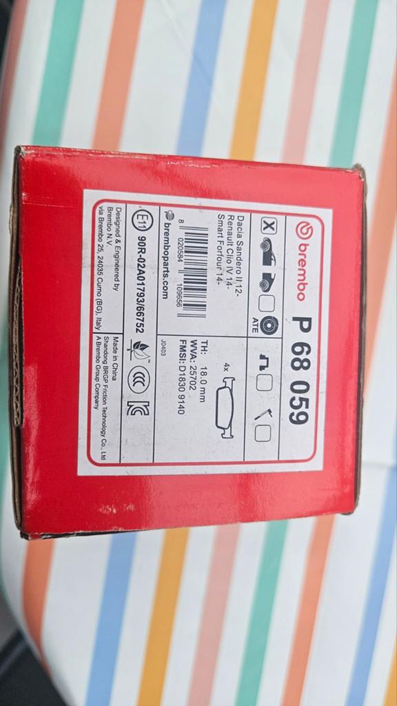 Brembo P 68 059 Remblokken voor Dacia, Renault, Smart, Ophalen of Verzenden