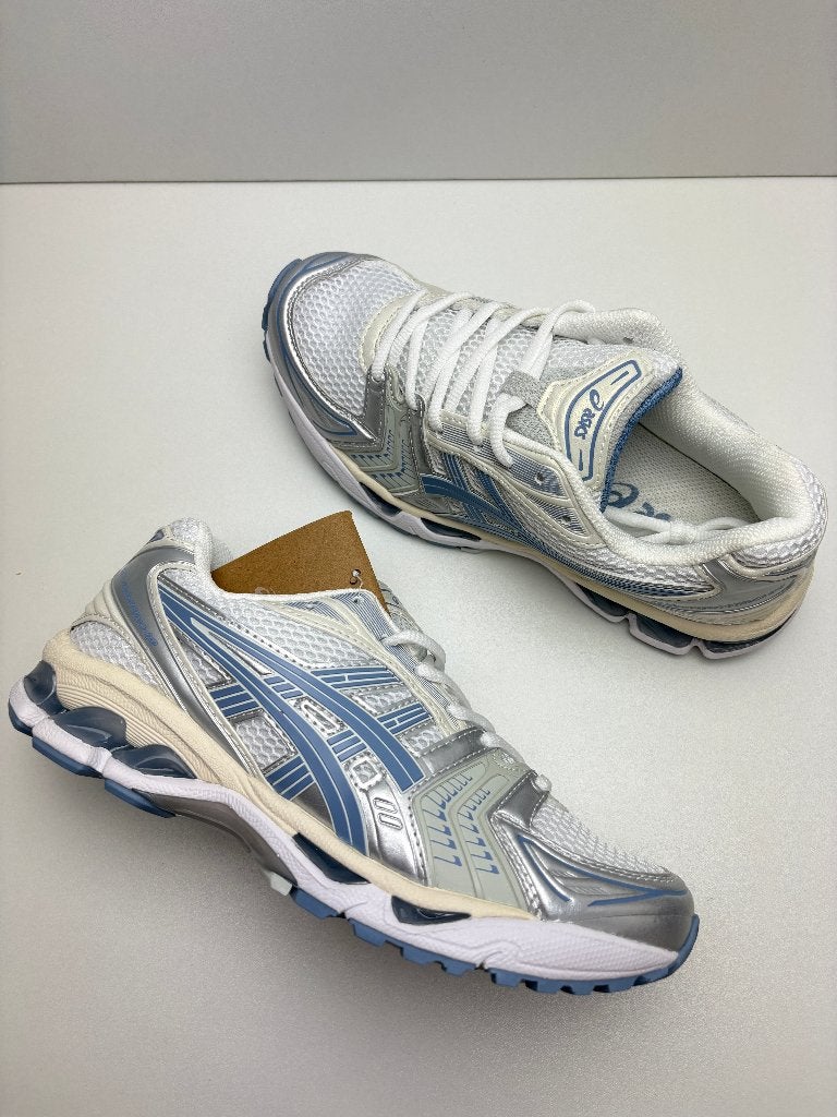 Asics Gel Kayano 14 White Light Navy Maat 44, Verzenden, Wit, Nieuw, Asics