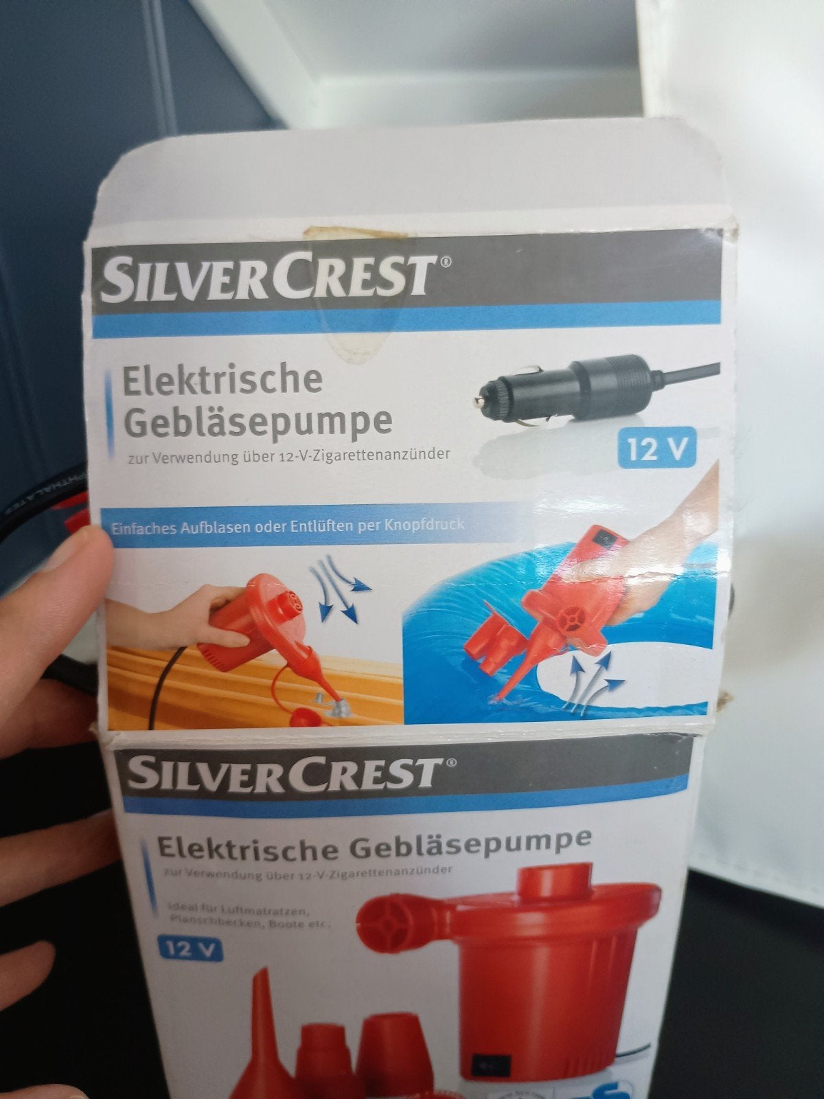 SilverCrest Elektrische Luchtcompressor 12V, Caravans en Kamperen, Kampeeraccessoires, Ophalen of Verzenden, Gebruikt