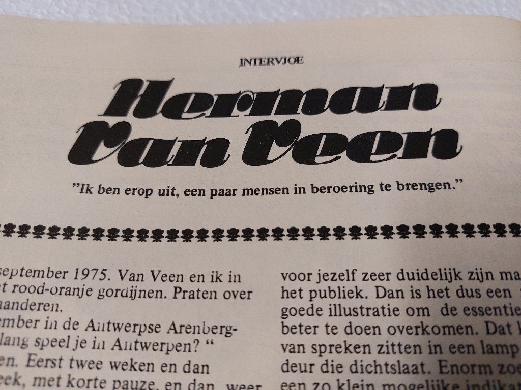 Herman van Veen Eksit tijdschrift November 1975, Verzamelen, Gebruikt, Verzenden, Eksit, NvT