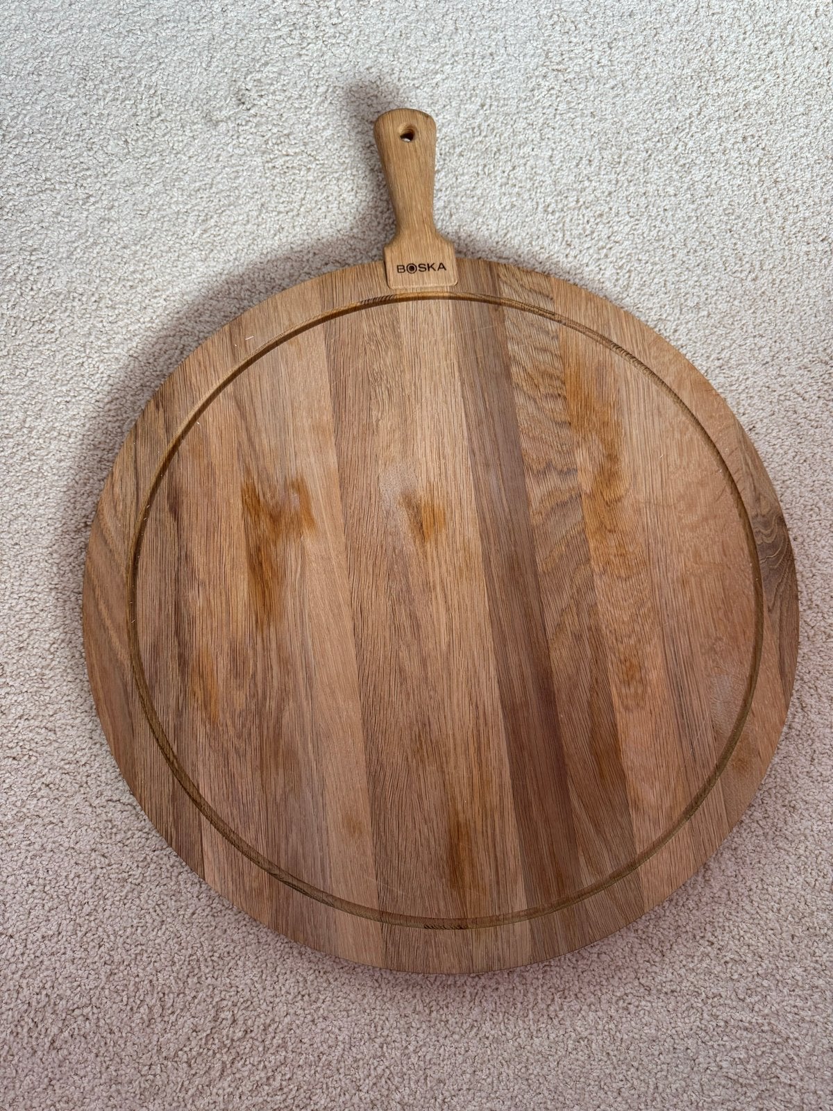 Grote Boska XL serveerplank - 56cm doorsnee, Ophalen, Gebruikt, Hout, Snij-/serveerplank