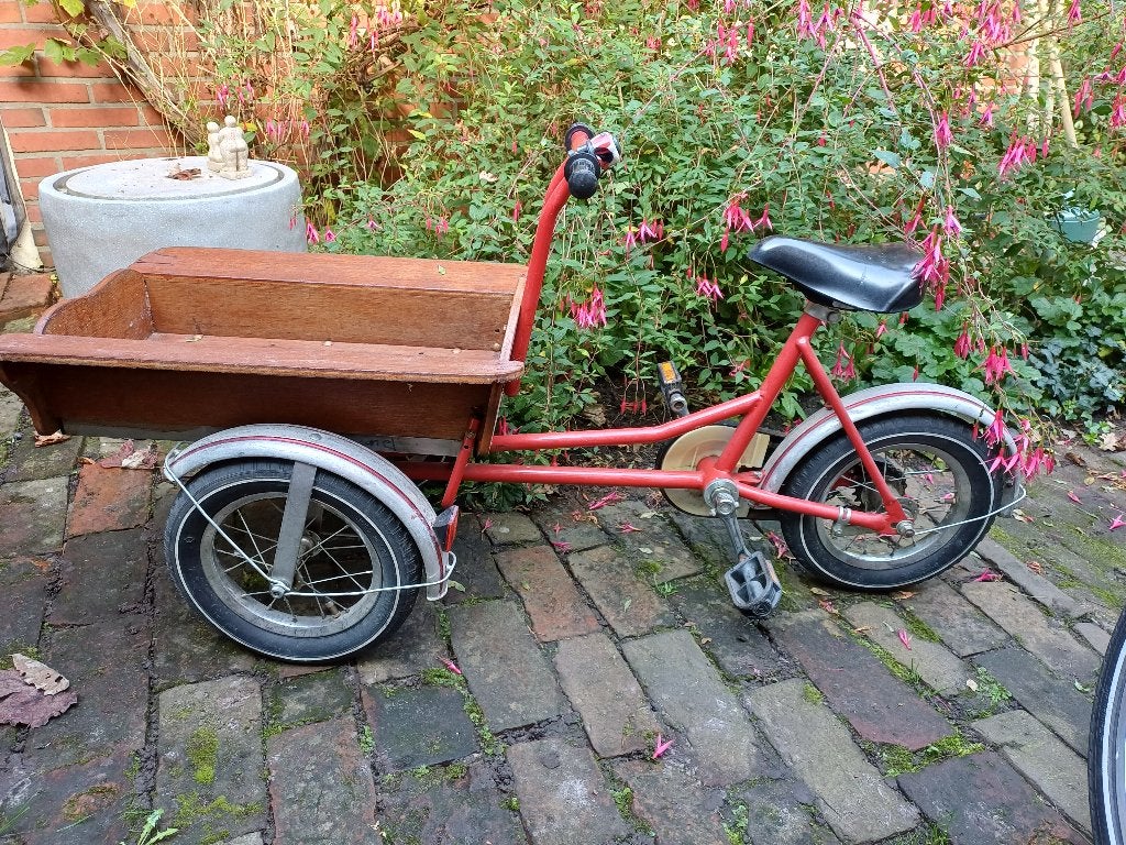 Stevige Old School bakfiets voor kinderen 3-6 jaar, Fietsen en Brommers, Ophalen, Terugtraprem, Gebruikt, Verstelbare zitting