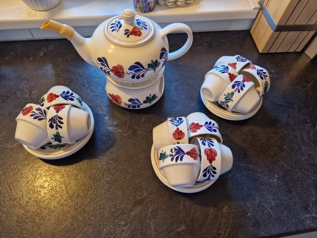 Boerenbont servies, Ophalen, Zo goed als nieuw, Aardewerk, Landelijk/Boerenbont