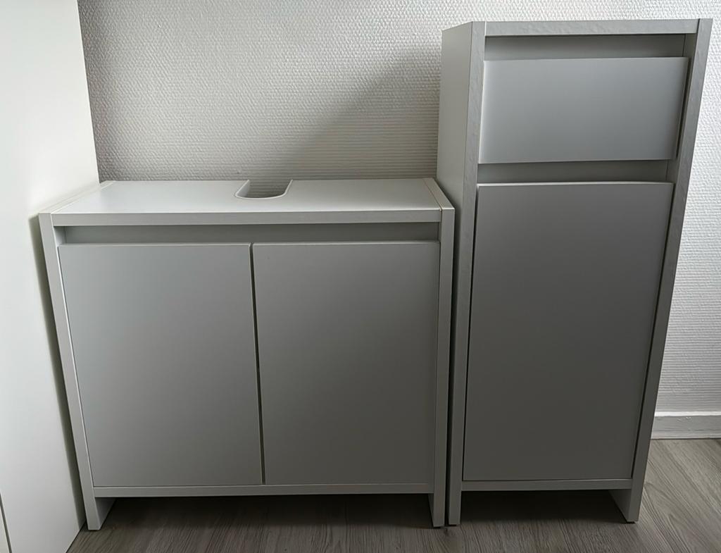 2 badkamer kasten, Ophalen, (Half)hoge kast, 50 tot 100 cm, Minder dan 100 cm