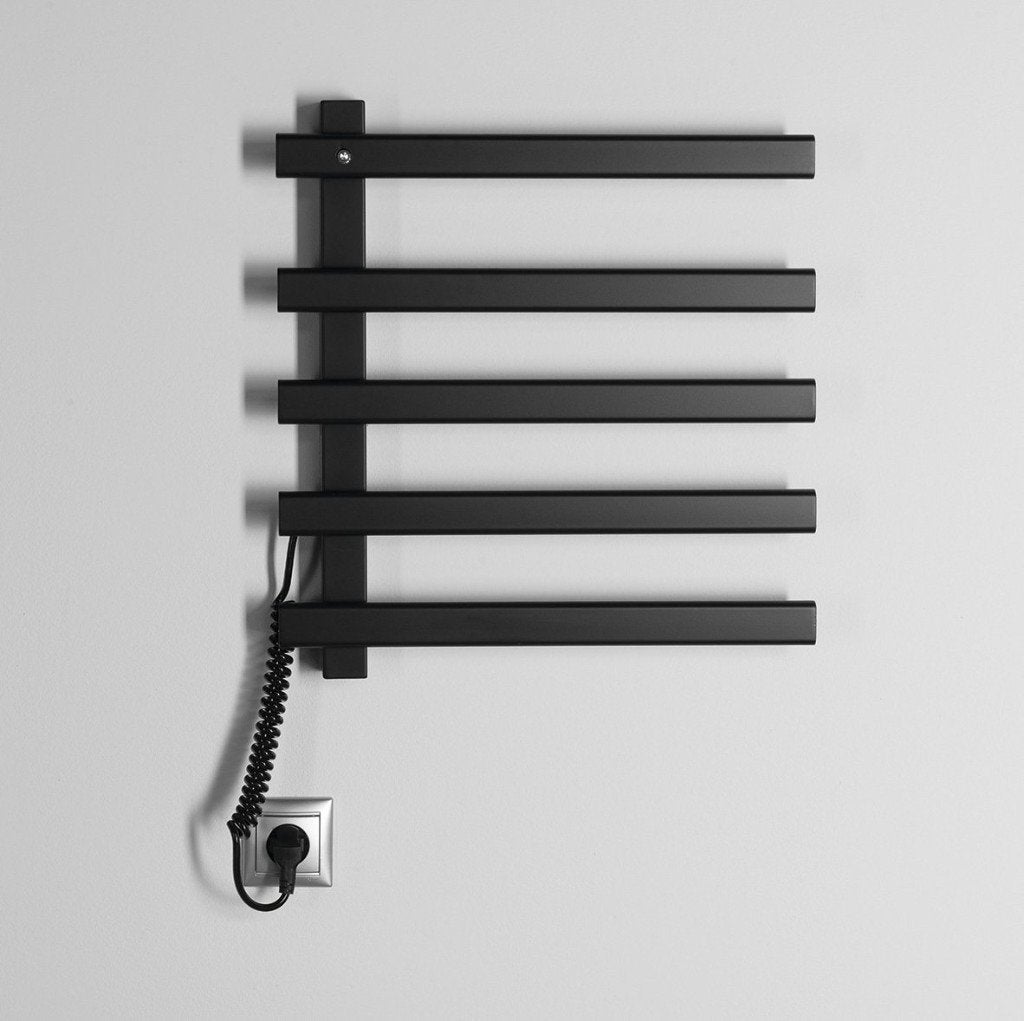 Elektrische Handdoek Radiator 63 Watt Mat Zwart 48x52x5, Ophalen, 30 tot 80 cm, Radiator, Nieuw