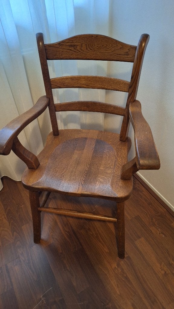 Eiken stoel, Huis en Inrichting, Ophalen, Gebruikt, Bruin, Klassiek