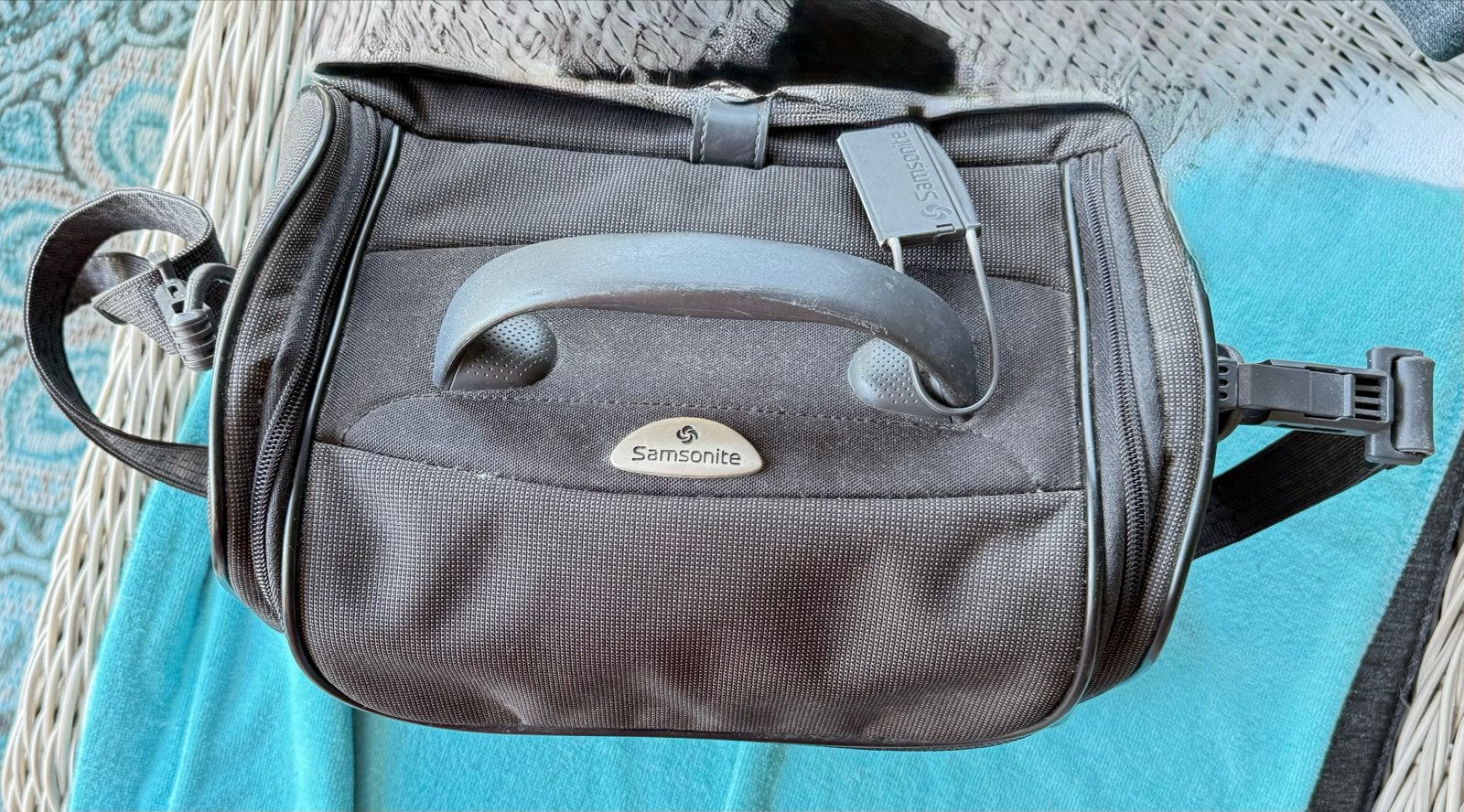 Samsonite Toilettas/Beautycase met slot - Grijs, Gebruikt, Softcase, Ophalen of Verzenden, Grijs