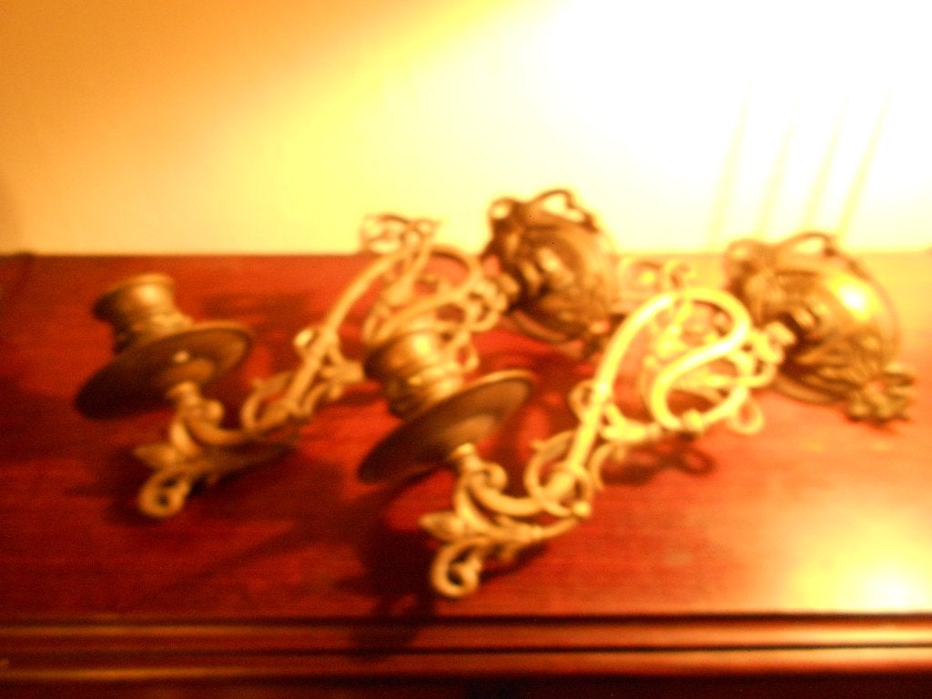 piano kandelaars brons, Ophalen of Verzenden, Koper of Brons