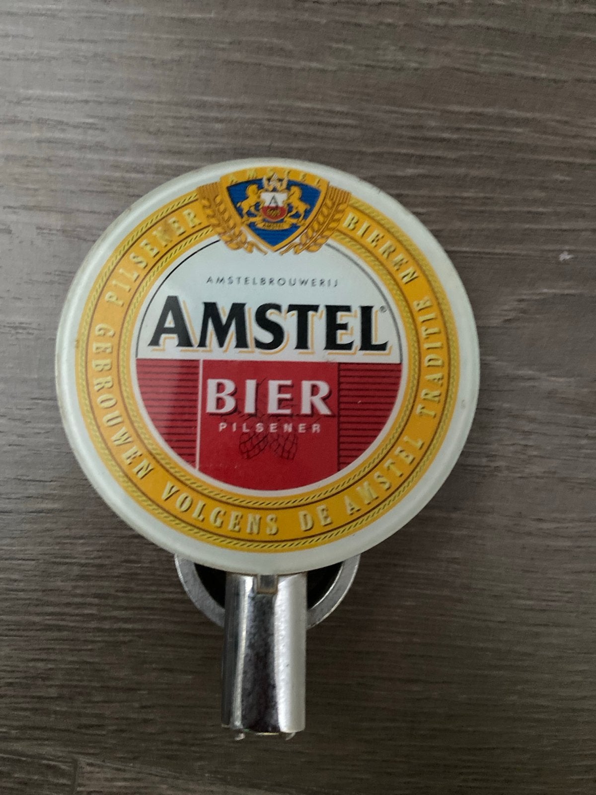 Amstel Bier Tapkraan Embleem - Vintage Brouwerij Item, Verzamelen, Ophalen of Verzenden, Gebruikt, Overige typen, Amstel