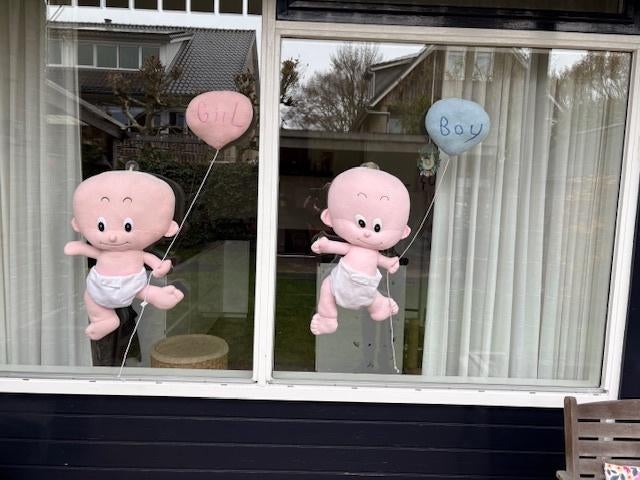 Geboorte versiering huren - Ooievaar of baby!, Ophalen, Zo goed als nieuw, Geboortebord