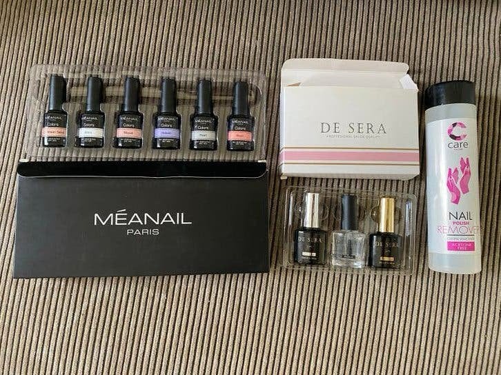 MÉANAIL Paris Gellak Set & De Sera Base/Top Coat/Primer Set, Ophalen of Verzenden, Gebruikt, Overige typen