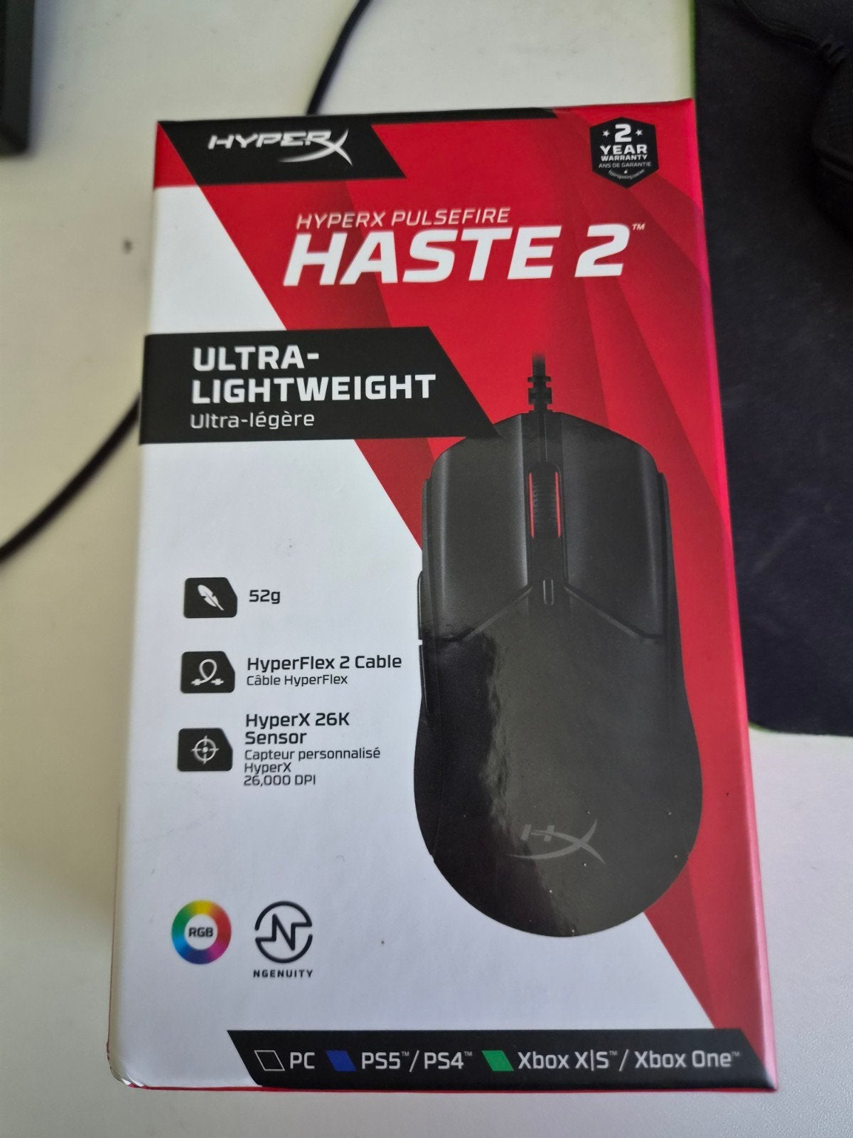 HyperX Pulsefire Haste 2 Gaming Muis - Bedraad, Ultralicht, Ophalen of Verzenden