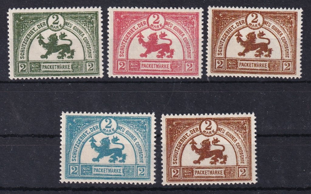 D116) 5x packetmarke Deutsch Neu Guinea MNH geen gar, Verzenden, Postfris, Nieuw-Guinea