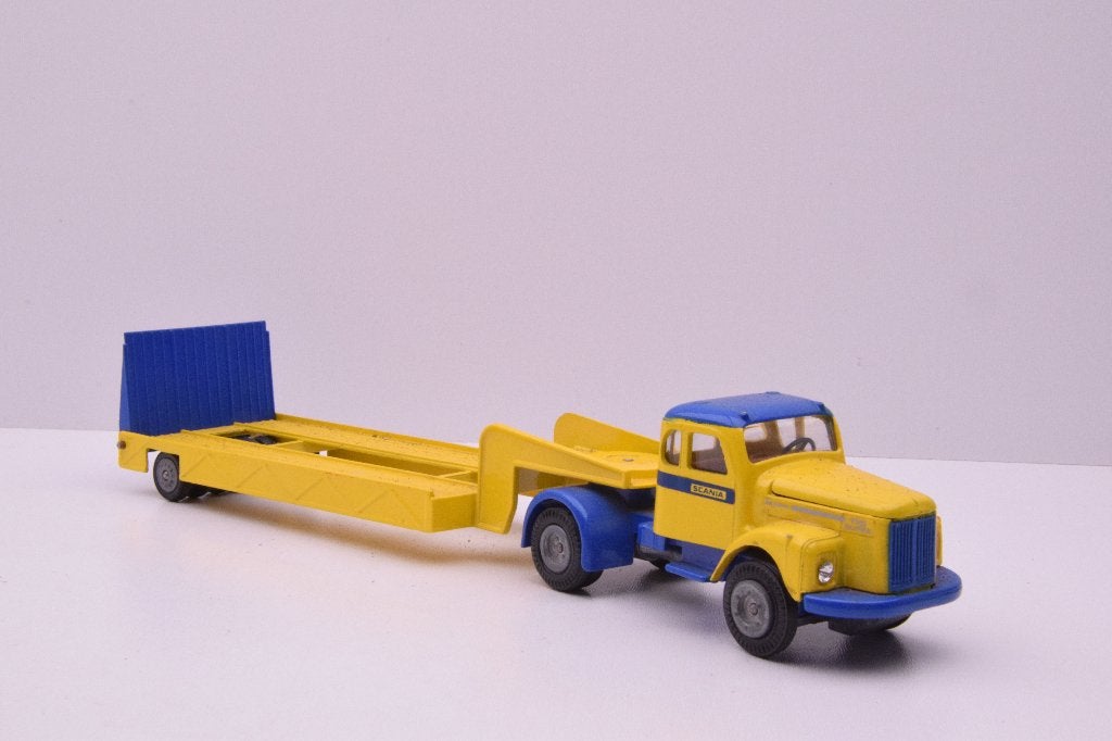 Scania Vabis 110 met dieplader  '' Tekno '', Ophalen of Verzenden, Zo goed als nieuw, Bus of Vrachtwagen, Tekno