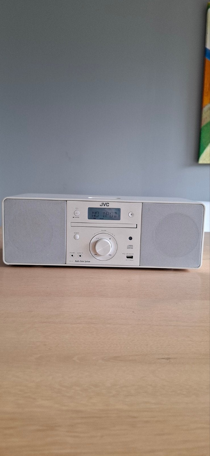 JVC Microset met CD-speler, radio en iPod/iPhone dock, Gebruikt, JVC, Tuner of Radio, Ophalen of Verzenden