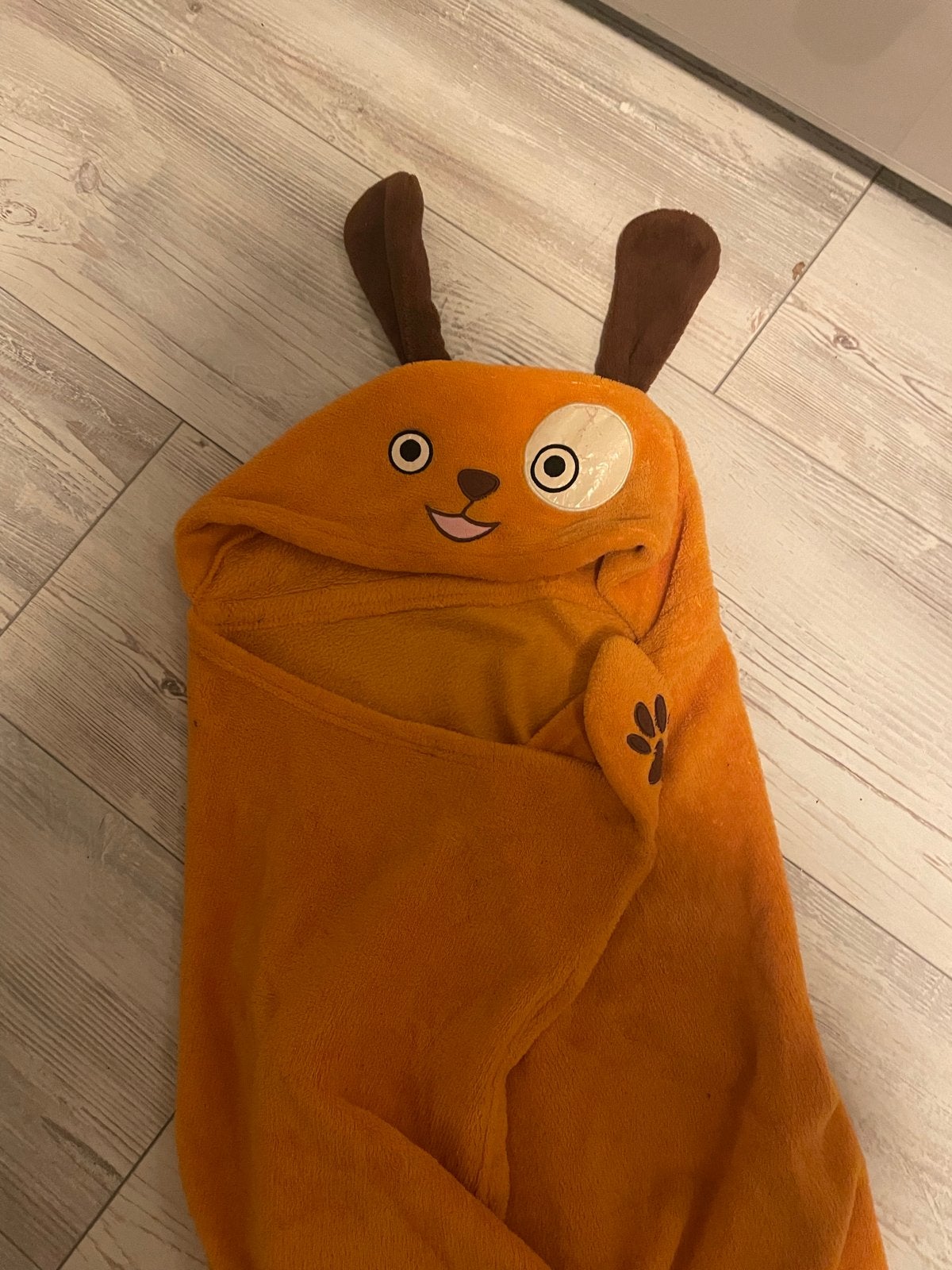 Bright Eyes deken/knuffel hond, Oranje, Gebruikt, Overige merken, Middelgroot (20 tot 80 cm)