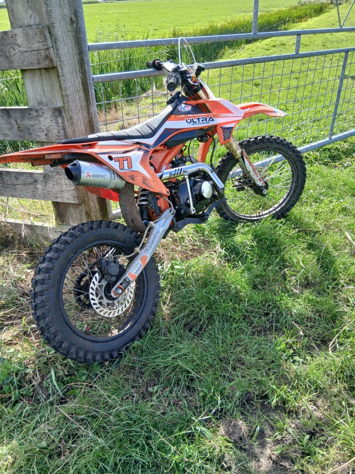 WAARDEPIJLING crossmotor 125cc, Fietsen en Brommers, Ultra Motocross, Schijfrem, 125 cc, Ophalen of Verzenden