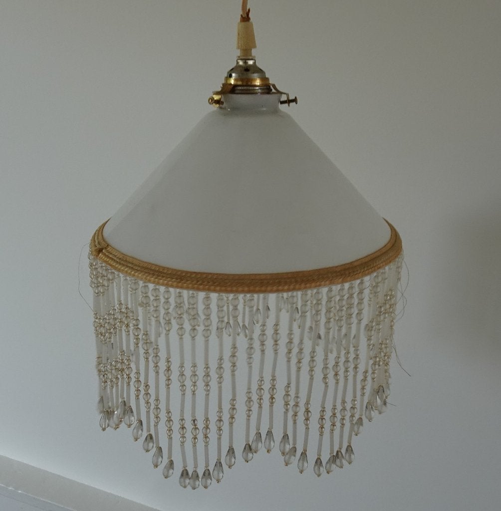 Vintage Hanglamp met Kraaltjes, Ophalen, Zo goed als nieuw
