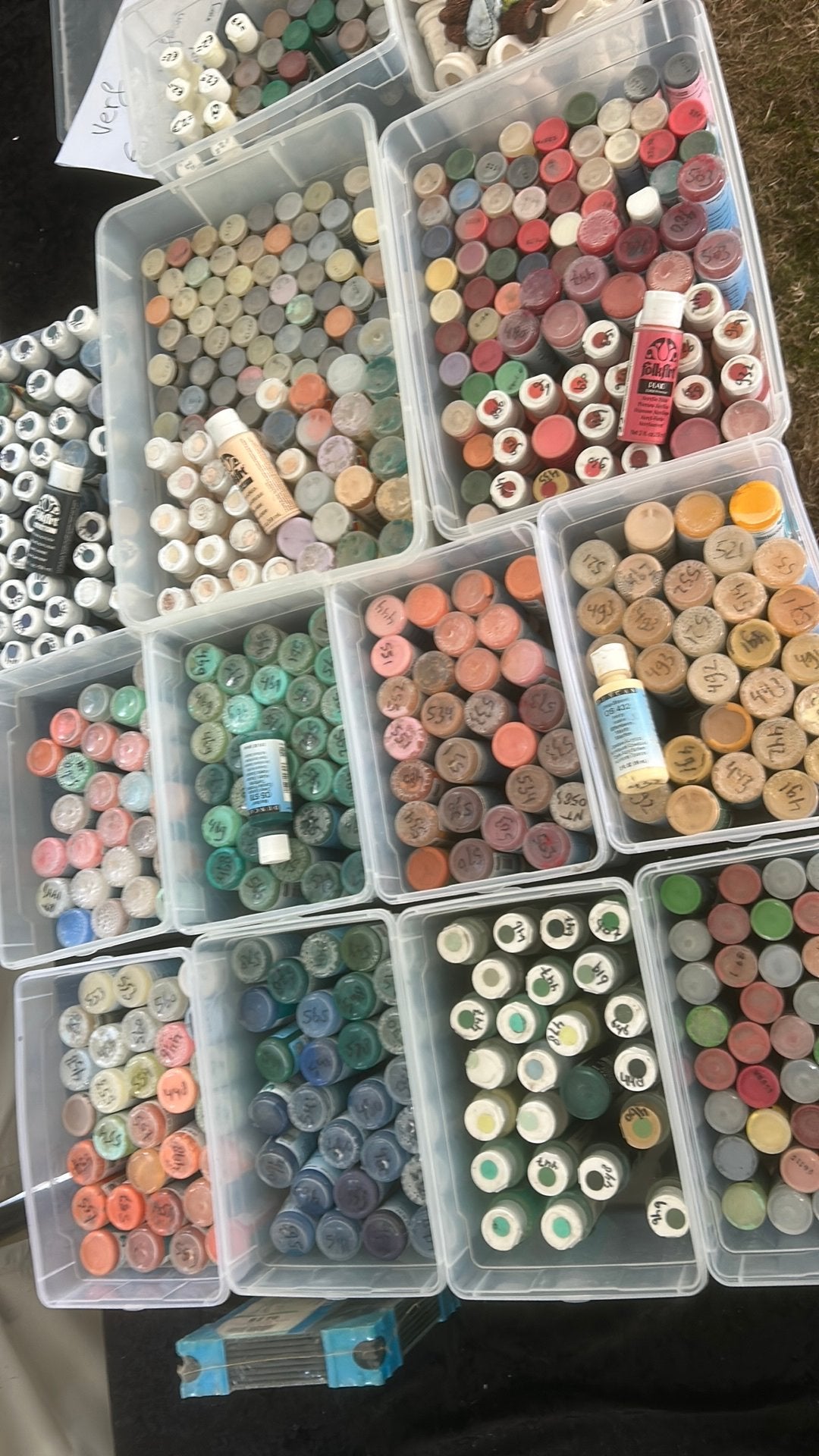 Grote partij acrylverf flacons  59ml, Ophalen of Verzenden, Zo goed als nieuw