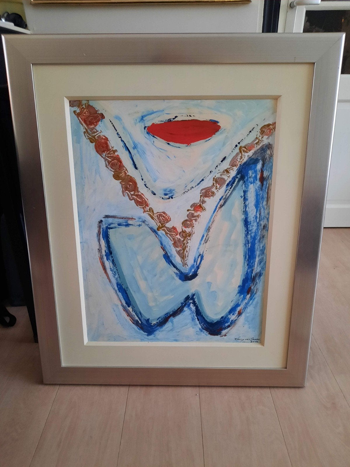 Prachtig kleurrijk abstract schilderij Harry van Gestel 2002, Ophalen