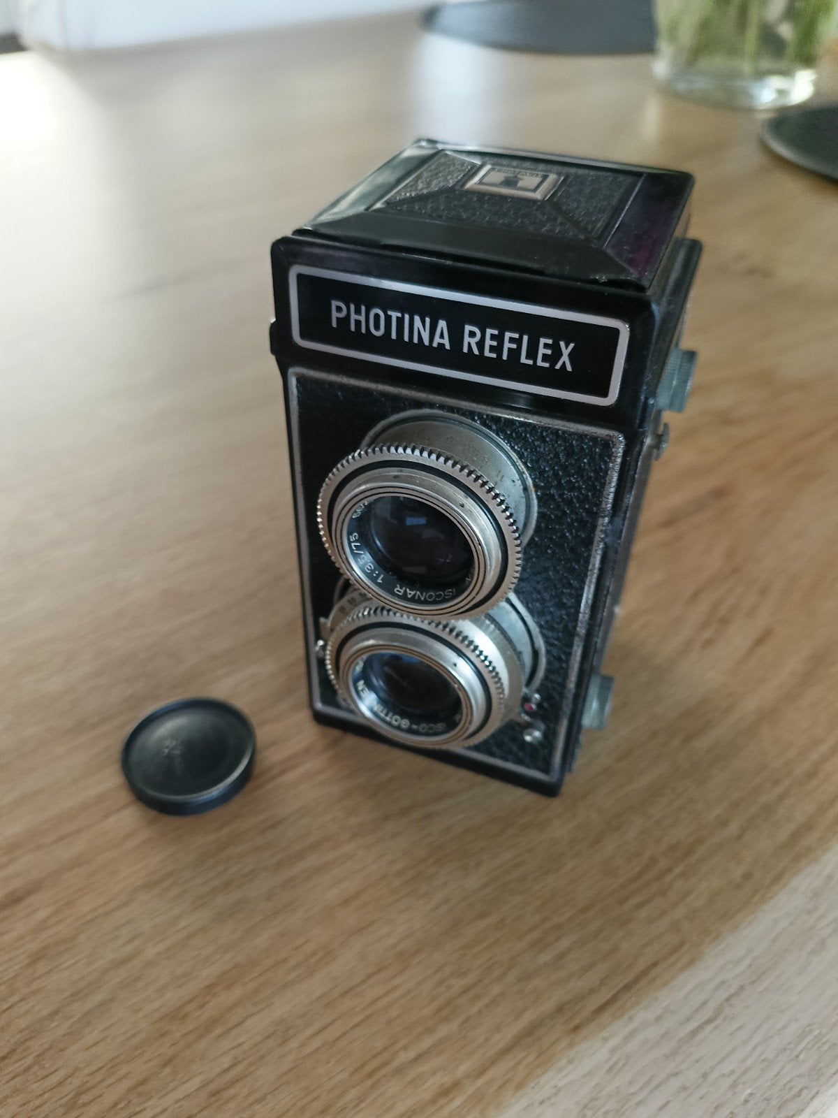 Vintage Photina Reflex camera - Isco-Gottingen lenzen, Ophalen of Verzenden, Gebruikt, Spiegelreflex, Overige Merken
