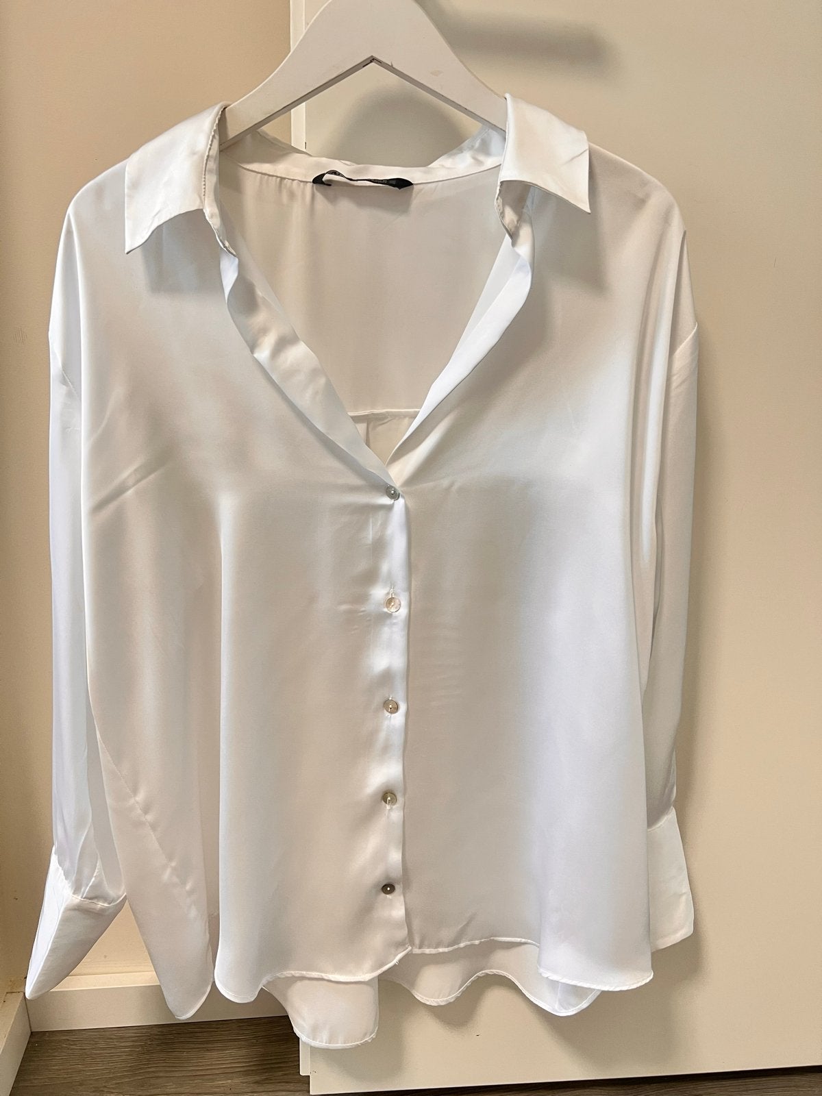 Witte dames blouse XXL - Zara, Ophalen of Verzenden, Zo goed als nieuw, Maat 46/48 (XL) of groter, Wit