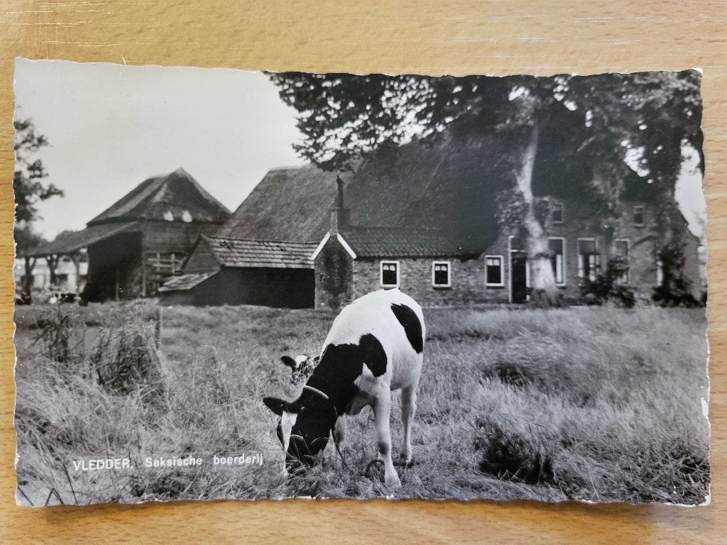 ansicht VLEDDER Saksische boerderij, Verzamelen, Ansichtkaarten | Nederland, Ophalen of Verzenden, Voor 1920, Drenthe