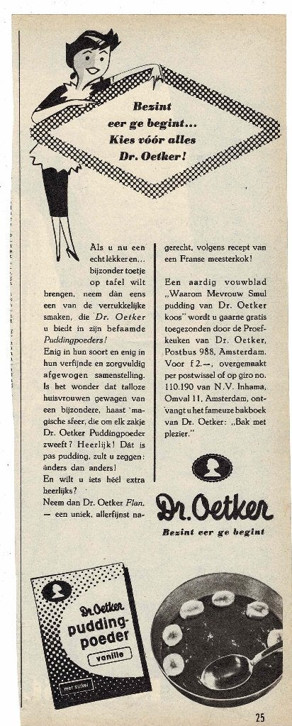 Bezint eer ge begint Kies voor alles DR.OETKER Puddingpoeder, Verzenden, Zo goed als nieuw, Overige typen