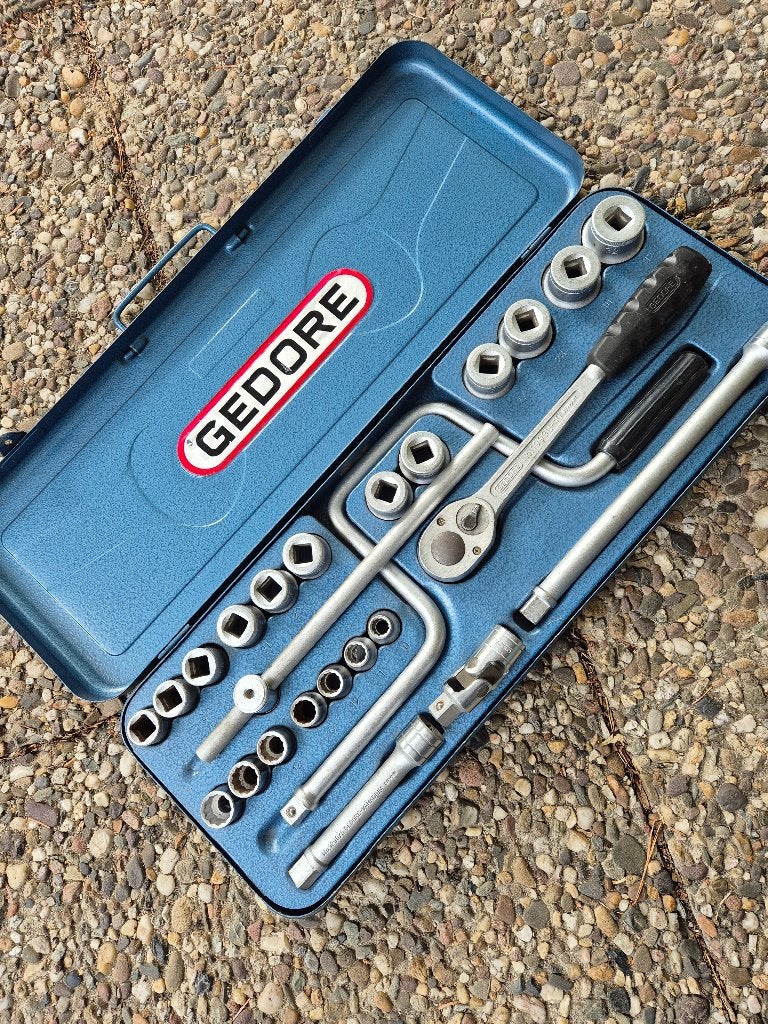 Gedore D 19 IMU-10 professionele 1/2” doppenset 27-delig, Ophalen, Gebruikt, Gereedschapsset, Gedore
