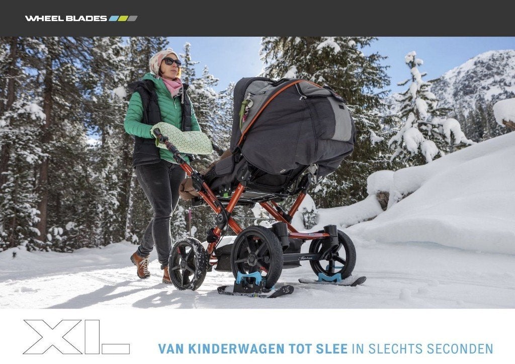 Wheelblades XL te huur - ski's voor kinderwagen & rolstoel, Overige merken, Ophalen of Verzenden, Zo goed als nieuw, Carve