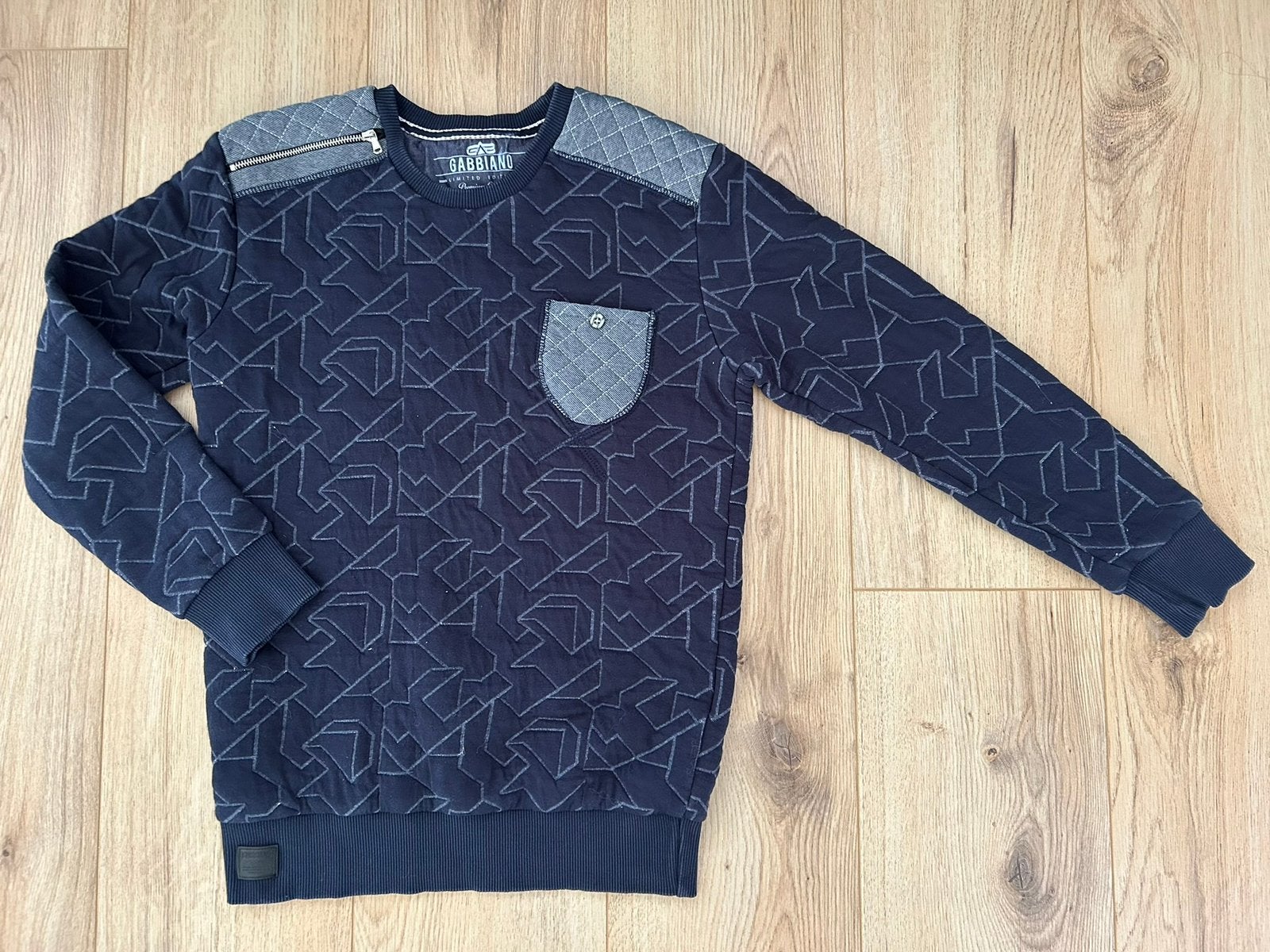 Als nieuw stoere warme Gabbiano trui sweater donkerblauw 164, Ophalen of Verzenden, Zo goed als nieuw, Jongen, Trui of Vest
