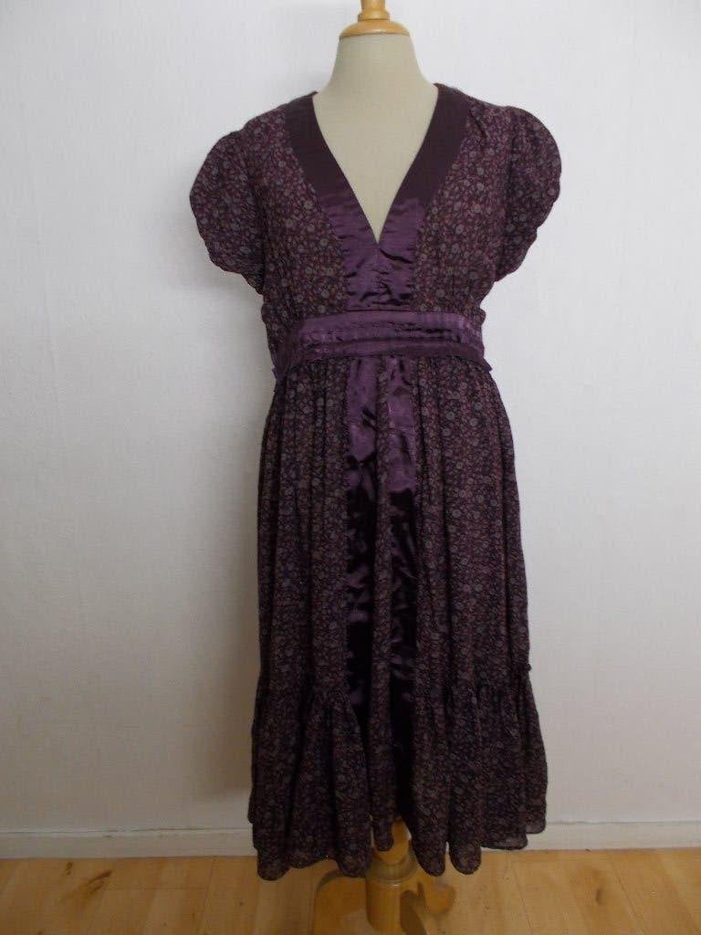 Romantische aubergine print jurk Bohemia maat M, Kleding | Dames, Maat 38/40 (M), Verzenden, Paars, Bohemia