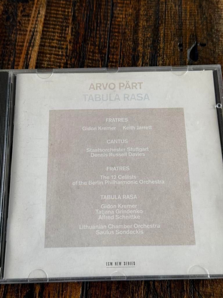 Arvo Pärt. ,Tabula Rasa, Cd's en Dvd's, Ophalen of Verzenden, 1980 tot heden, Zo goed als nieuw, Jazz