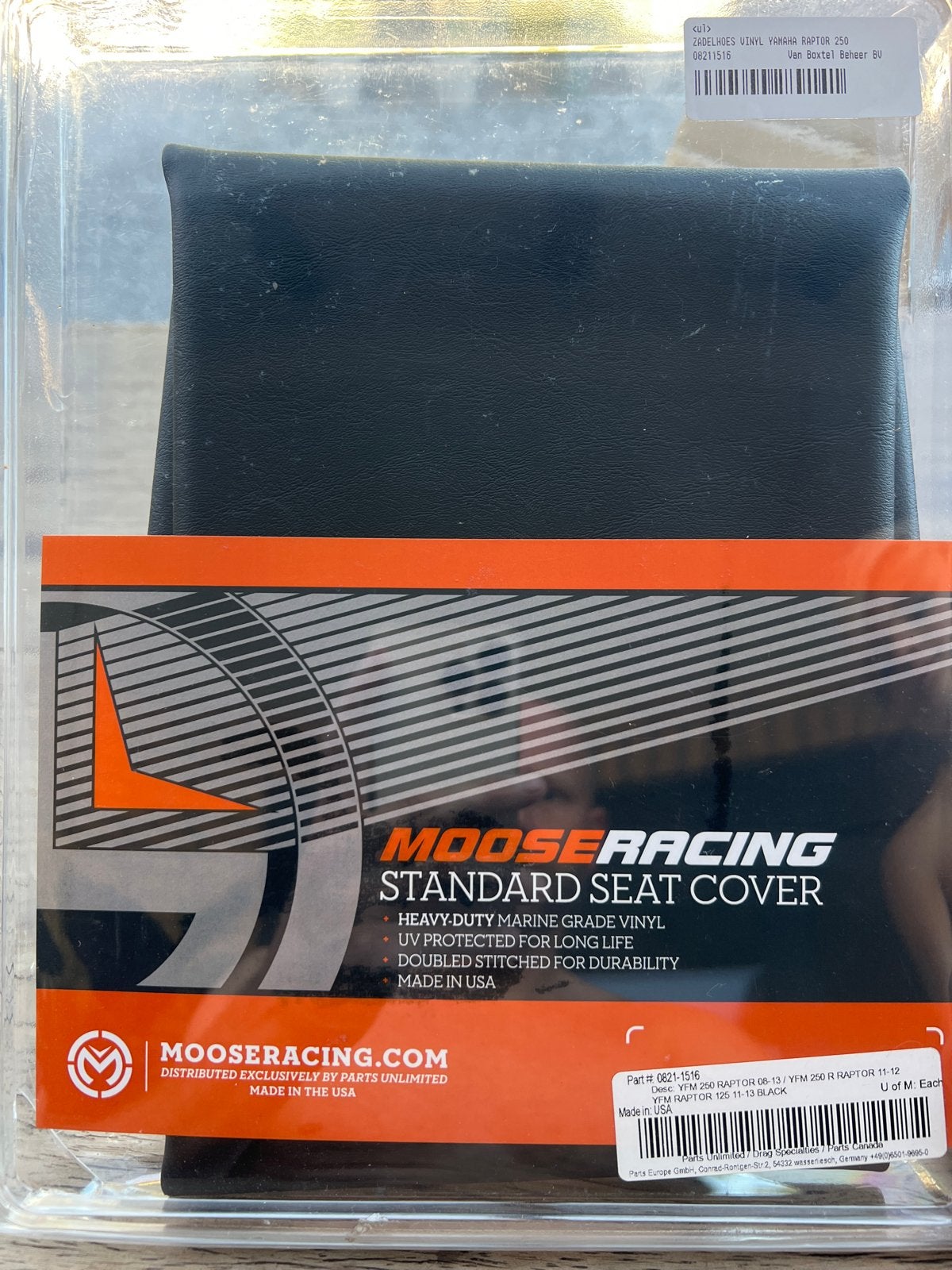 Moose Racing Zadelhoes Vinyl Yamaha Raptor 250 Zwart, Ophalen, Nieuw