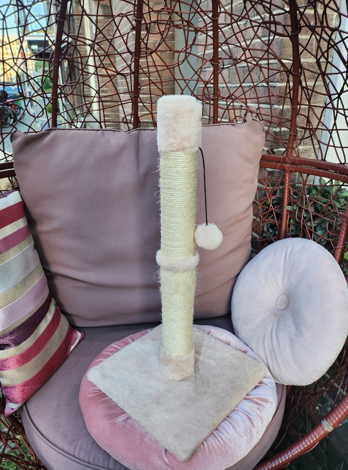 Roze Krabpaal 60 cm, Ophalen of Verzenden, Zo goed als nieuw, Krabpaal