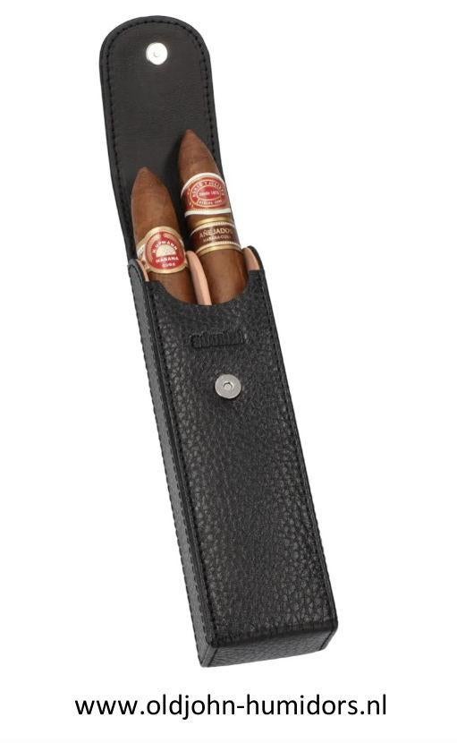 SIGAREN ETUI / SIGARENKOKER VAN ADORINI  - LEER- ZWART sk82, Verzamelen, Verzenden, Nieuw, Tabaksdoos of Verpakking
