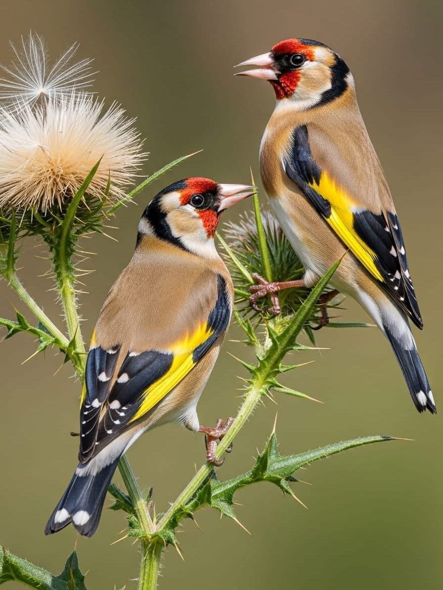 Bloemputter man, Dieren en Toebehoren, Meerdere dieren, Wildzangvogel